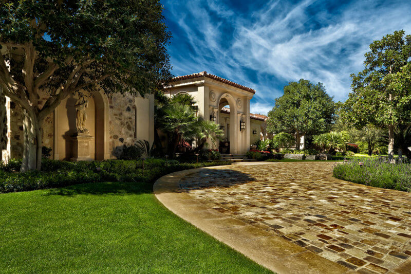 circular driveway landscape design