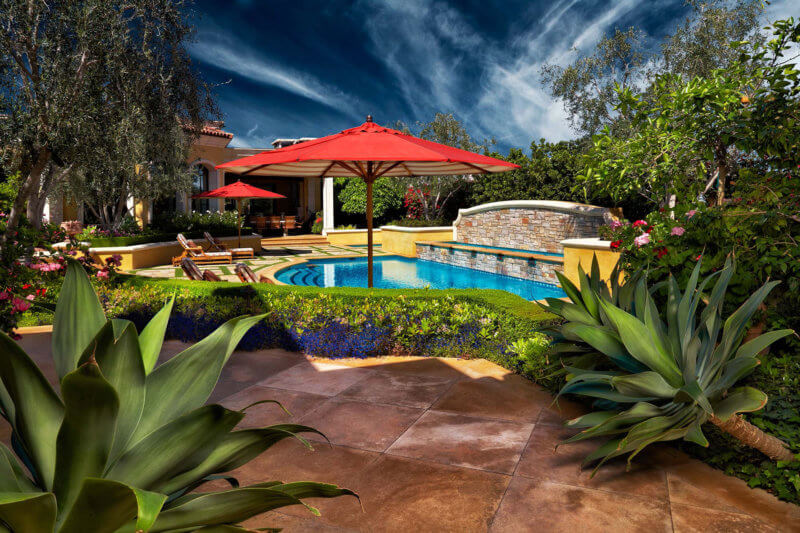 backyard pool and landscape design