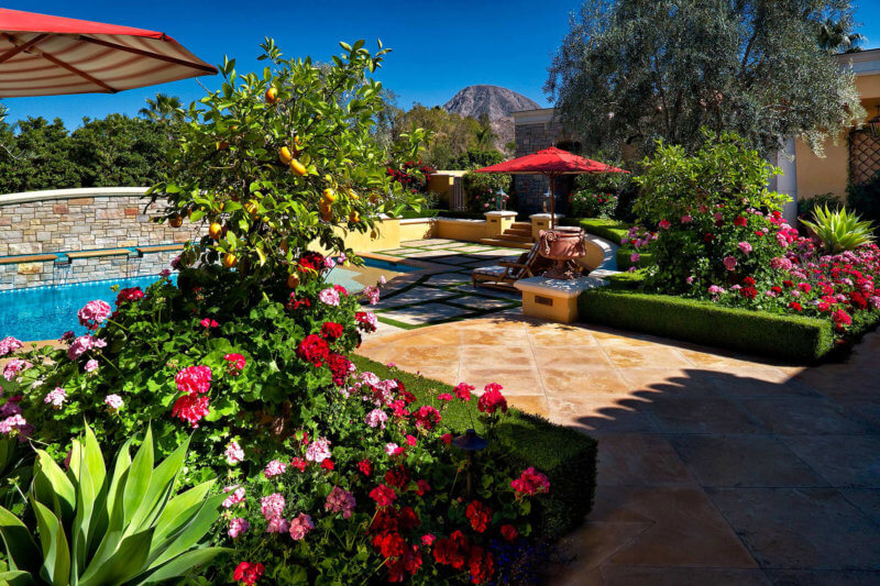 backyard tile patio designs