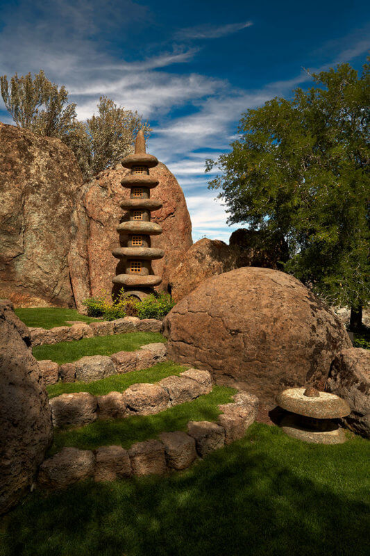 desert landscape design with grass