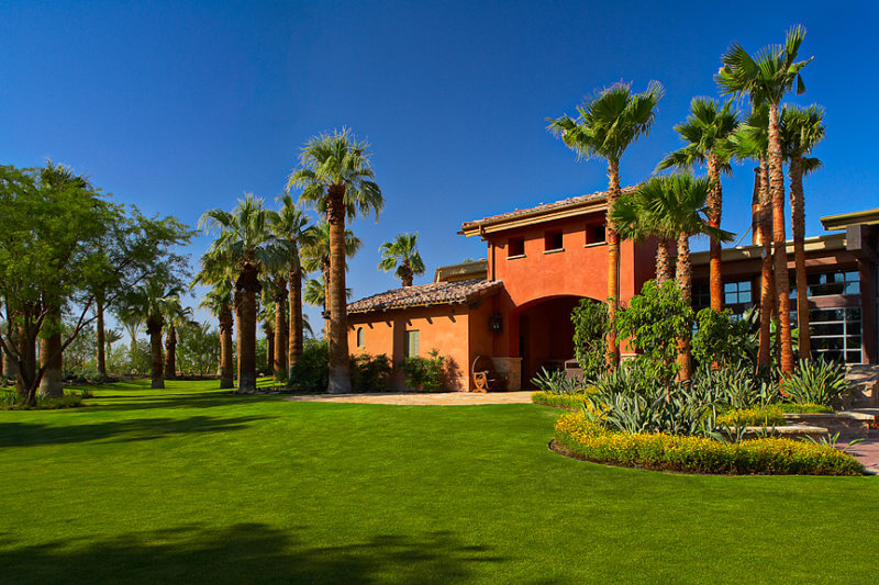 maintaining green grass in the desert