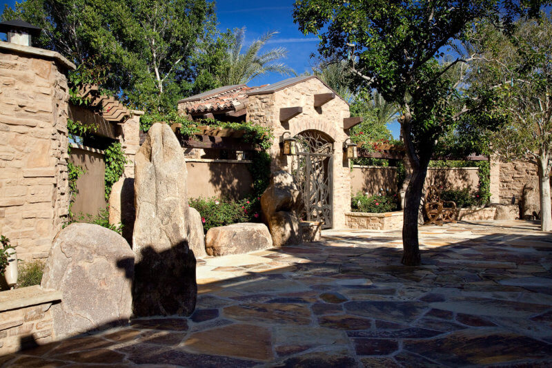 natural stone courtyard